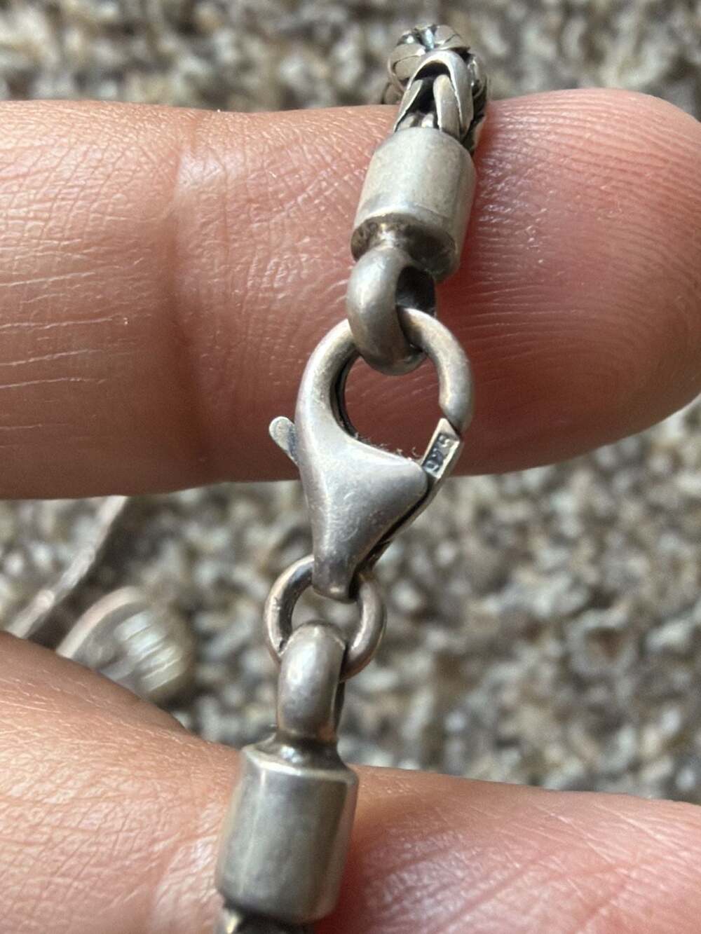 Sterling Silver 925 Byzantine Chain Necklace with HOPE Cross Pendant